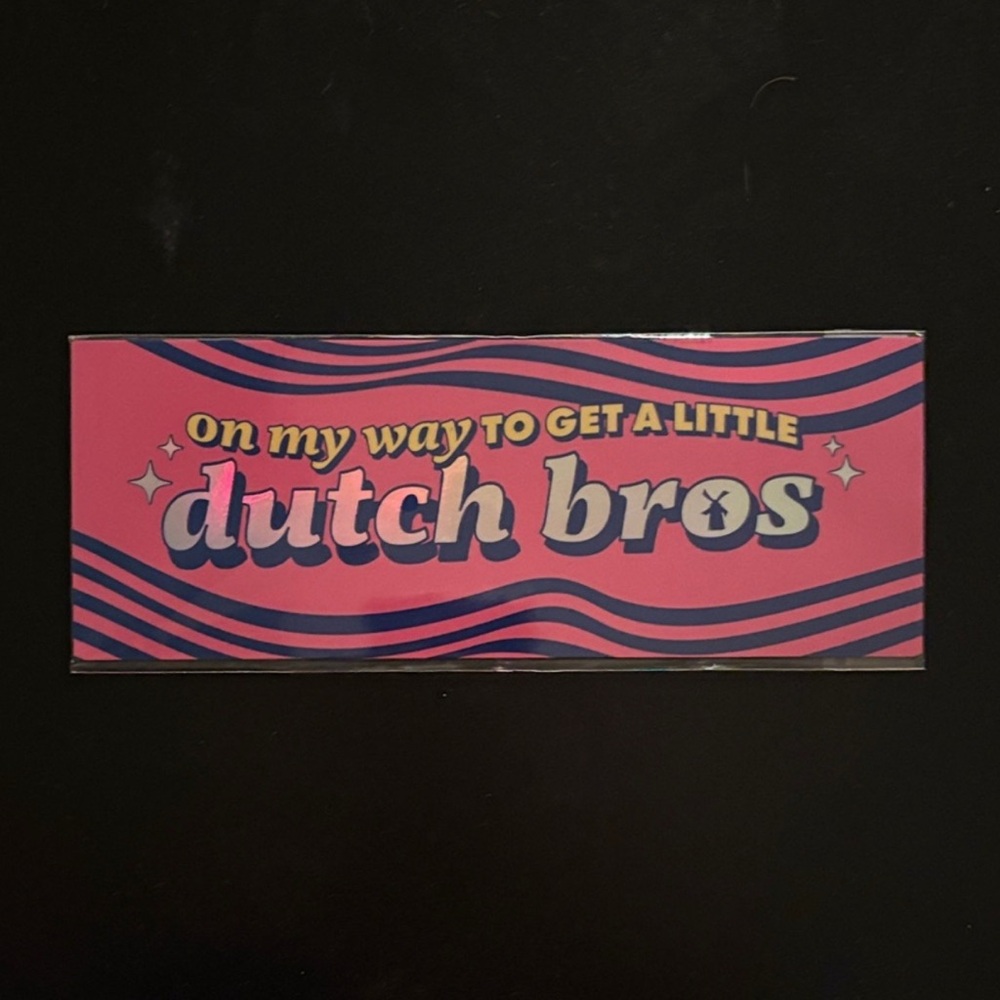 Pink Dutch Bros Car Magnet